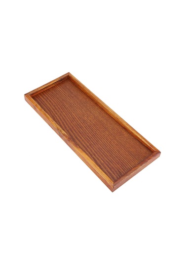 Servis Tepsisi, Dikdörtgen Ahşap Çay Tepsisi Otel Ev Mutfak Tepsileri Atıştırmalık Tepsisi Kahvaltı Tepsisi Gıda Saklama Kabı 35 15cm
