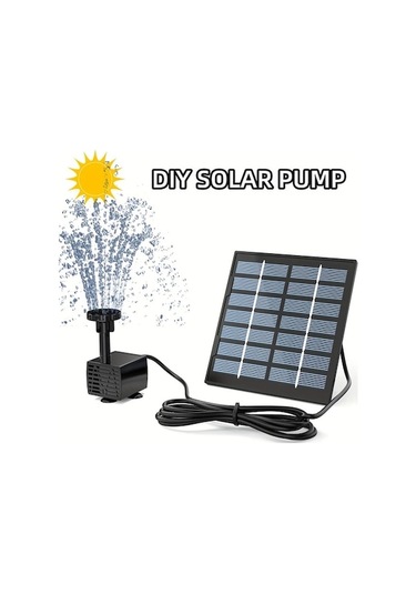 Besthome1 Dream011 1 Adet Güneş Pompası Kiti 11x11cm 1.5w Dış 6 Nozullu Kuş Banyosu Akvaryum