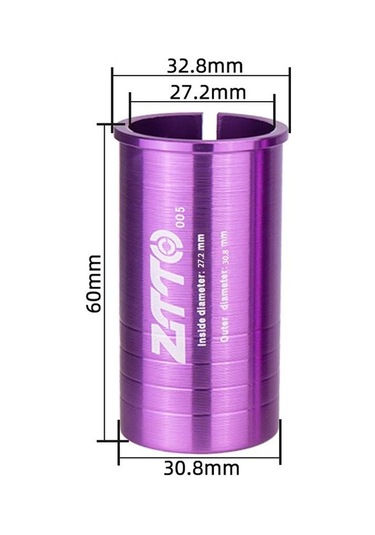 Sones 27,2-30,8 Mm 005 2 Adet Ztto Bisiklet Sele Borusu Dönüşüm Manşonu Redüktör Kapağı Mor