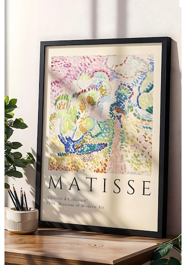 Henri Matisse Zeytin Ağaçları Çerçeveli Tablo - Eklektik Tarz Duvar Dekoru
