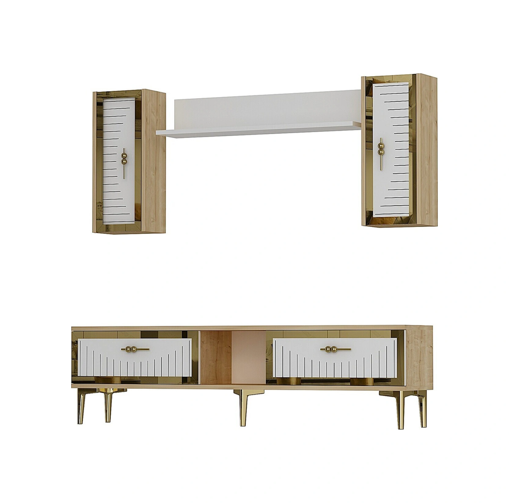 Tvr1501dbg - Tuna150 Tv Ünitesi Safirmeşe-beyaz Gold 150cm Safirmeşe-beyaz-altın