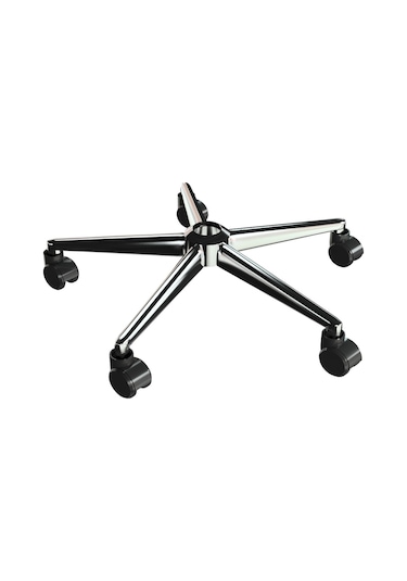 Yıldız Ayak Konik Krom Tekerlekli Döner Sandalye Ayağı Oyuncu Koltuğu Ayağı