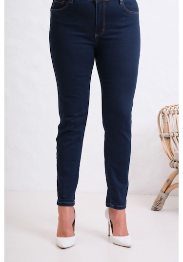 Lacarino 7161 Alice Kadın Jean Pantolon Dark Blue