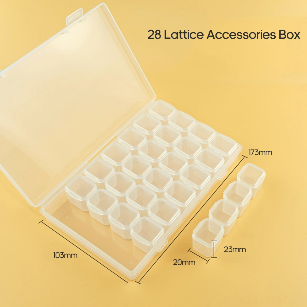 Geeksen 28 Bölmeli Şeffaf Manikür Alet Kutusu - Taşınabilir, Kırılmaya Dayanıklı Pp Malzeme, Ayrı Açılabilir Bölmelerle Çeşitli Aletleri Saklayın Diğer