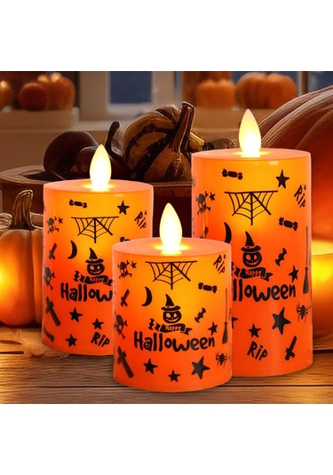 Suntek Led Sütun Mum Tatil Arifesi 3-adet-karışık-boyut