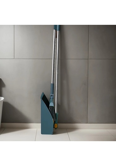 Willowhaven Mavi Katlanır Süpürge Ve Faraş Seti, Tüm Odalar İçin Pratik