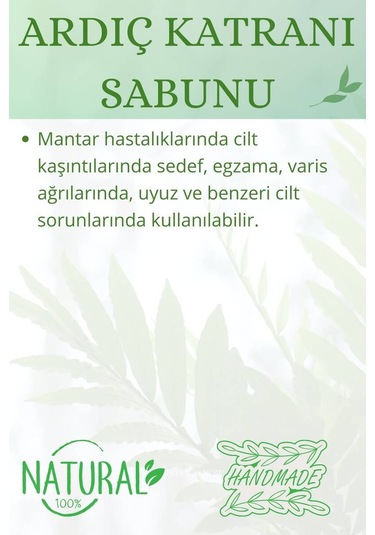 Hediyelik Ardıç Katranı Sabunu El Yapımı Doğal Paletli 110 G x 2