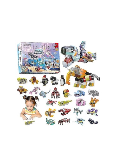 2023 Noel Geri Sayım Takvimi - Çocukların Advent Geleneği İçin 24 Deniz Hayvanı Oyuncağı