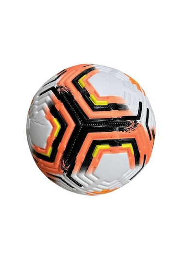 2025 Desenli Tasarım Futbol Topu 4 Astarlı No:5 480 Gr + Pompa Hediyeli X506 Çok Renkli