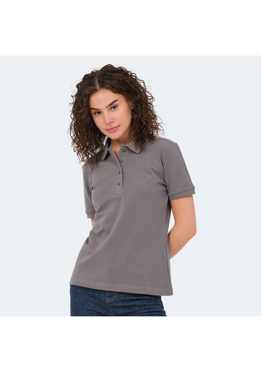 Slazenger VERA I Kadın Polo Yaka Koyu Gri Tişört