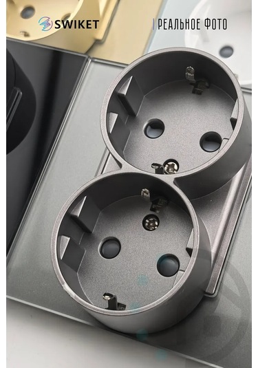 Lajt Haus Çiftli Cam Gömme Topraklamalı Priz 390145017 Çift Priz