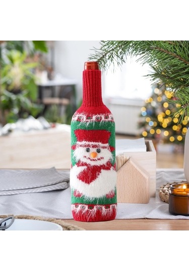 Pazly Yılbaşı Suntek Şişesi Şarap Noel-kardan-adamı Kapağı, El Sl
