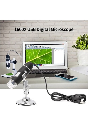 Pazly 1600x Usb Dijital Mikroskop - 8 Led, Manuel Odak, Hd Görüntü, Taşınabilir