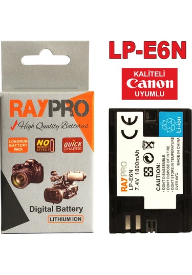 Canon 60D 70D 80D 7D ve 7D Mark II için Lp-E6 Lp-E6N Batarya Pil
