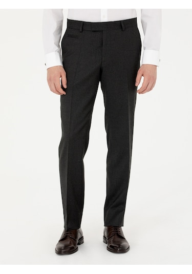 Cacharel Yeşil Slim Fit Yün Karışımlı Kumaş Pantolon Yesıl