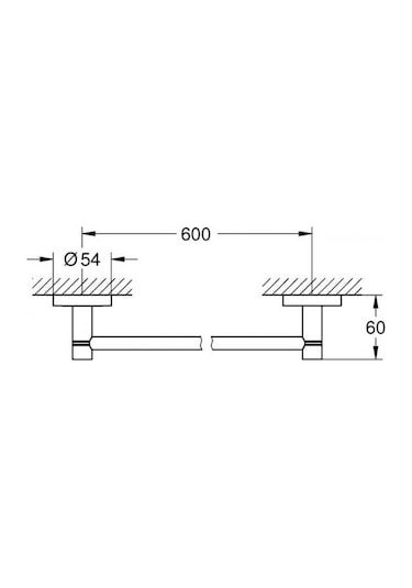Grohe Essentials Uzun Havluluk Banyo Aksesuarı - 40366001 Krom