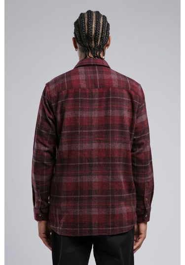 Lee Cooper Donas Erkek Dokuma Uzun Kol Gömlek-20393 Bordo