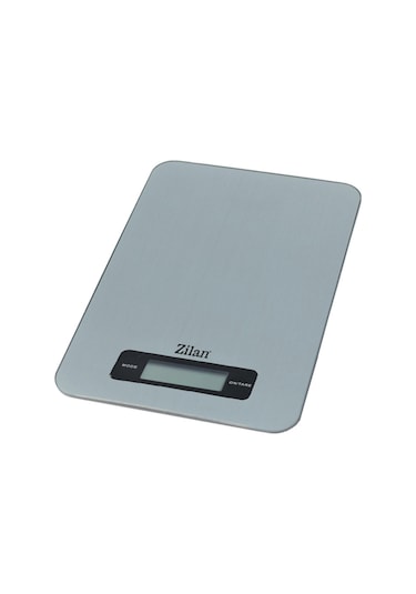 Zln9099 Inox Dijital Mutfak Tartısı 5 Kg Hassas Ölçüm Otomatik Kapanma Pil Dahil Gri