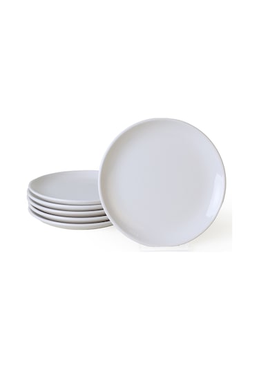 Keramika Beyaz Delta Pasta Tabağı 17 Cm 6 Adet 006 Beyaz