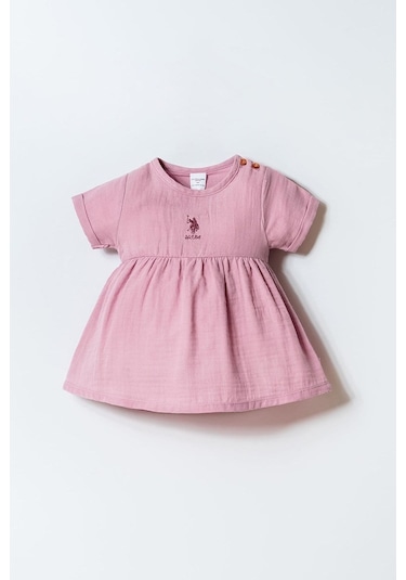 U.S. Polo Assn. U.s. Polo Assn Kız Bebek Elbise Lila-2524