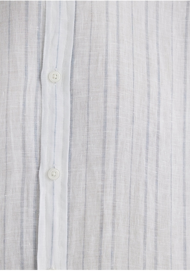 Mavi - Çizgili Mavi Gömlek 0211525-89288 Mavi