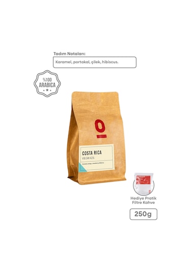 Costa Rica Volcan Azul 250g Çekirdek Kahve - Karamel, Portakal Ve Çilek