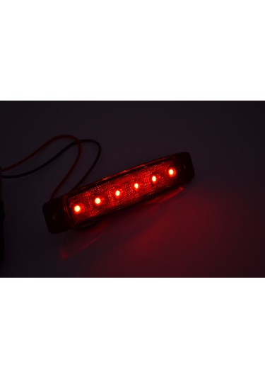 12v 6 Led Kırmızı Parmak Lamba Su Geçirmez İnce Dizayn Side Marker