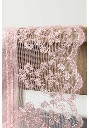 Favora Fatih Güpürlü Kadife Runner Pembe