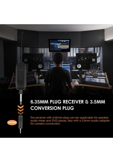 Vkemall Profesyonel Uhf Kablosuz Mikrofon Sistemi - 30 Kanal, Şarj Edilebilir, Taşınabilir 1 Mikrofon + Alıcı