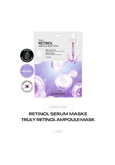 Retinol İçeren Kağıt Maske Truly Retinol Ampoule Mask Pack