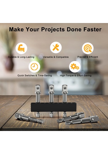 Vkemall 10 Parça Çelik Mızrak Uçlu Bağlantı Seti - 1/2" Boru Adaptörü, Dönüştürücü Ve 10 Delikli Saklama Şeridi İle - Endüstriyel Ve Ev Bakımı İçin