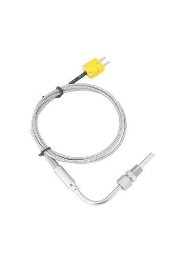 Yaozixa K Tipi Açık Bıçaklı Dirsekli Termokuple - Hızlı Tepki, 0-1100 C Ölçüm Aralığı, Sarı Erkek Soket, 1m Kablo, Paslanmaz Çelik Prob