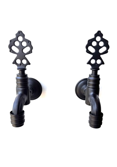 Lpd İkili Osmanlı Musluğu Perlatörlü Siyah Mat Siyah