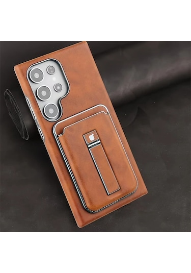 Turcoshop11 Samsung Galaxy S23 Ultra Manyetik Kapaklı Kılıf Dikme Standlı Koruma