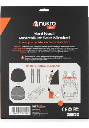 Nukrotech Cruiser-x Pro Yeni Nesil Motosiklet Sele Minderi Siyah