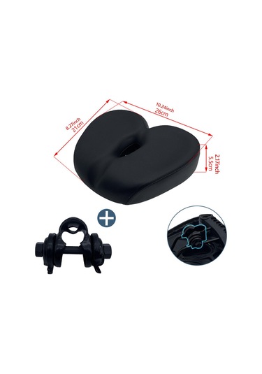 Homyl Burunsuz Bisiklet Koltuk Minderi Geniş Selesi Boş Zaman Siyah