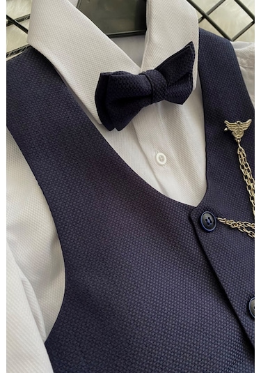 Zincirli Begos Erkek Çocuk Takım Elbise Lacivert