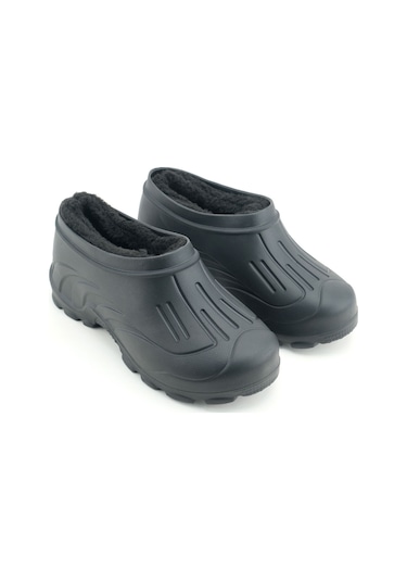 Gezer Erkek Kışlık İçi Peluşlu Çıkarılıabilir Rahat Taban Kısa Eva Kar Bot Siyah