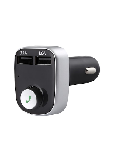 A20 Çift Usb Şarj Bluetooth Fm Verici Mp3 Çalar Araç Kiti, Eller Serbest Arama Ve Tf Kart Ve U Disk Siyah Desteği