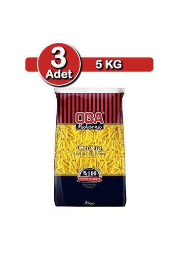 Oba İnce Kesme Makarna 5 Kg X 3 Adet Ev Ve İşletme Çorbalık Pak