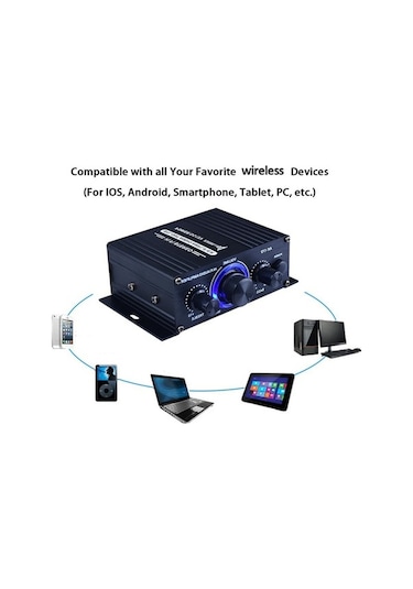 Didadodo Ak-170 Kablosuz Hifi Amplifikatör, 200w+200w, Rca Girişli, Rca Girişli