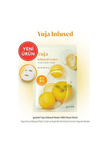 Canlı Ve Aydınlık Görünüm Sunan Yaprak Maske Goodal Yuja Infused Water Mild Sheet Mask
