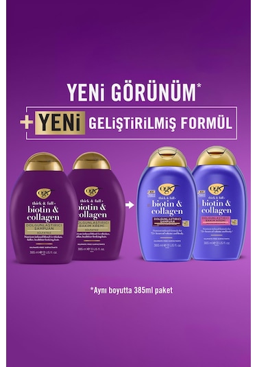 OGX Dolgunlaştırıcı Biotin & Kolajen Sülfatsız Şampuan 2 x 385 ML