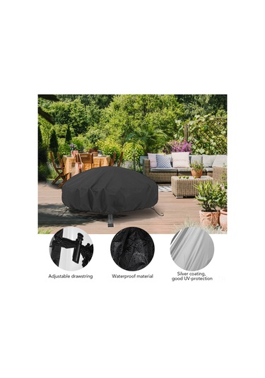 Xiyyadms 210d Oxford Dokulu Güneş, Yağmur Ve Toz Koruyucu Mangal Kılıfı - 122x46 Cm Siyah, İç Ve Dış Kullanım Çok Renkli