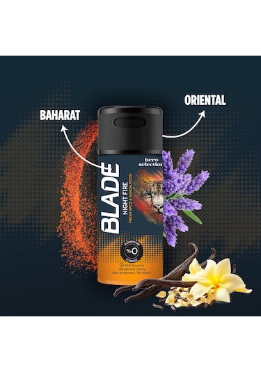 Emotion Gold Bliss Kadın Deodorant & Blade Night Fire Erkek Deodorant 4x90 Ml Seyahat Seti