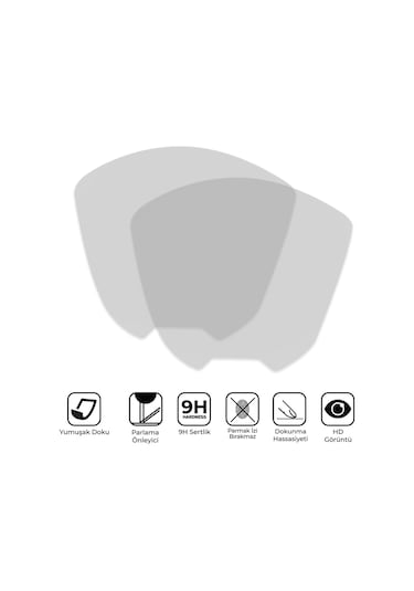 Gp Kompozit Honda Dio 2023-2024 Uyumlu Motosiklet Ekran Koruyucu Şeffaf