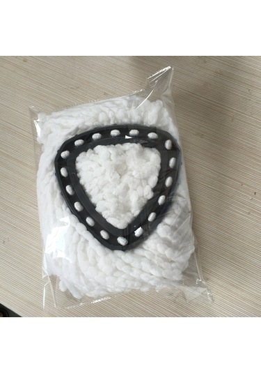 Youmex Toptan İthal İnce Lif Tamiri Kumaş Ucu, Kalın Vileda, O-cedar Üçgen Döner Süpürge Ucu, Beyaz, Dayanıklı, Yeniden Kullanılabilir, Kolay Kurulum