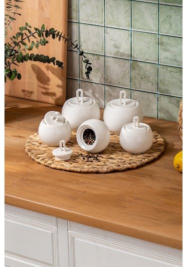 Emsan Ada 5'li Baharat Takımı Beyaz