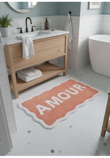 The Mia Amour Banyo Paspası 60x100 Cm Çok Renkli
