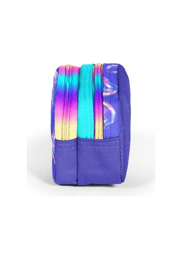 Coral High Kids Lavanta Pembe Baloncuk Desenli İki Bölmeli Kalem Çantası 12089